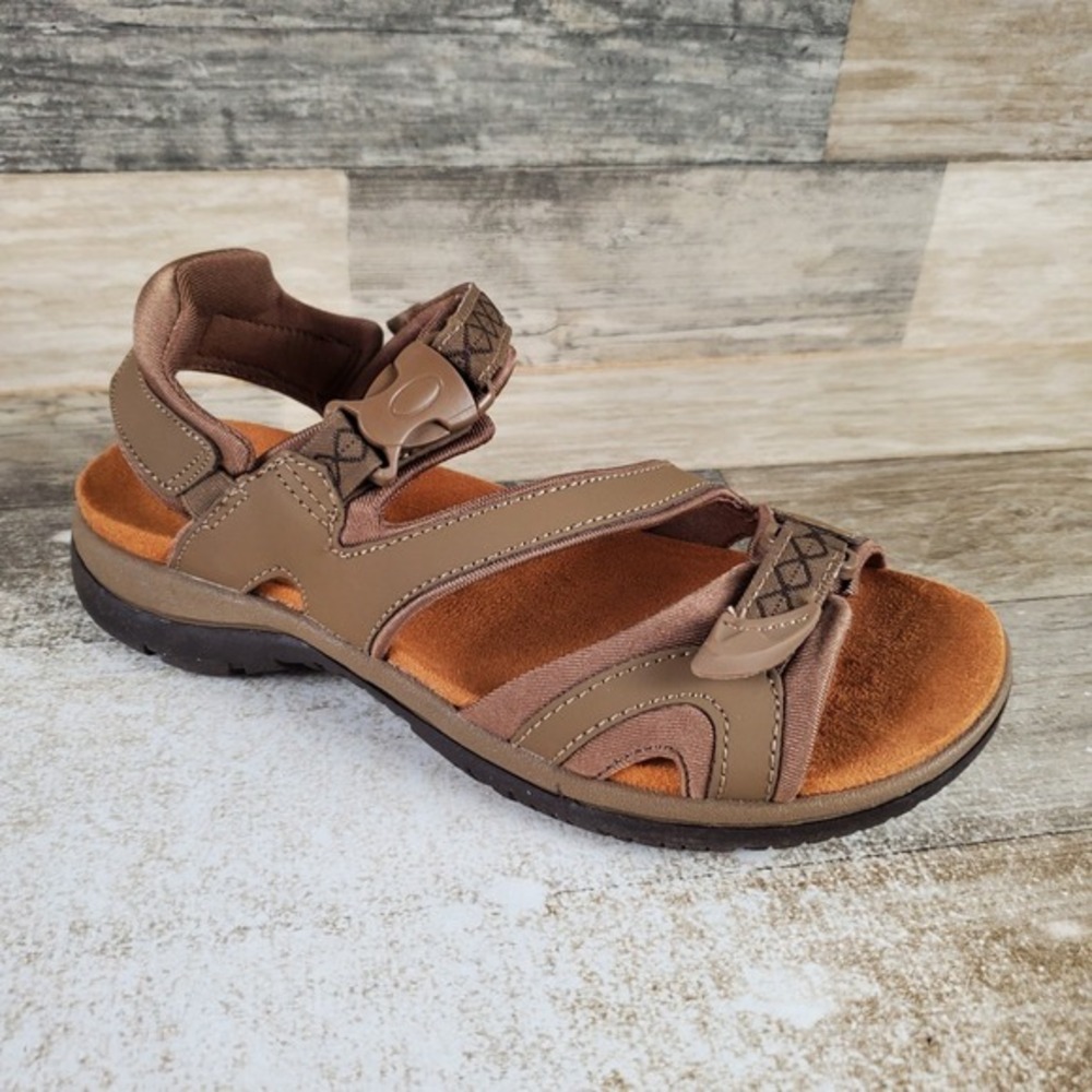 Naturalizer Angeles III Womens Sandals Sz 7.5 W Taffy Leather Slingback Open Toe